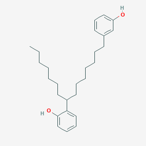 2-[1-(3-Hydroxyphenyl)pentadecan-8-yl]phenol