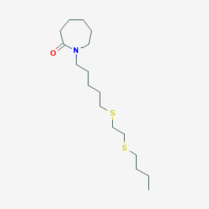 molecular formula C17H33NOS2 B15420489 1-(5-{[2-(Butylsulfanyl)ethyl]sulfanyl}pentyl)azepan-2-one CAS No. 113854-93-6