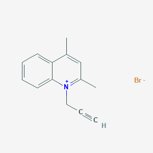 molecular formula C14H14BrN B15420546 2,4-Dimethyl-1-(prop-2-yn-1-yl)quinolin-1-ium bromide CAS No. 114809-01-7