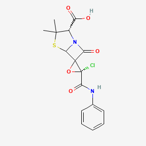 (2S,2'R)-2'-chloro-3,3-dimethyl-7-oxo-2'-(phenylcarbamoyl)spiro[4-thia-1-azabicyclo[3.2.0]heptane-6,3'-oxirane]-2-carboxylic acid