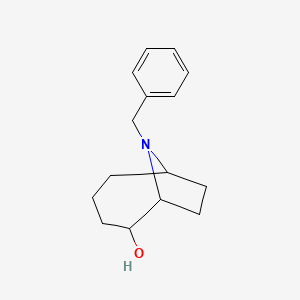 molecular formula C15H21NO B15420562 9-Benzyl-9-azabicyclo[4.2.1]nonan-2-ol CAS No. 112348-23-9