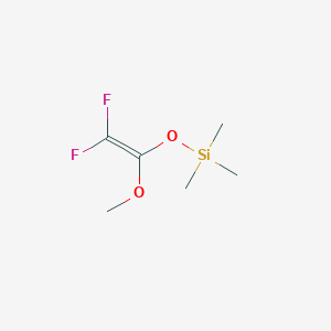 molecular formula C6H12F2O2Si B15420590 Silane, [(2,2-difluoro-1-methoxyethenyl)oxy]trimethyl- CAS No. 117934-83-5