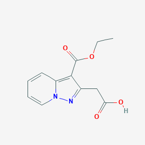 molecular formula C12H12N2O4 B15420598 [3-(Ethoxycarbonyl)pyrazolo[1,5-a]pyridin-2-yl]acetic acid CAS No. 114007-58-8