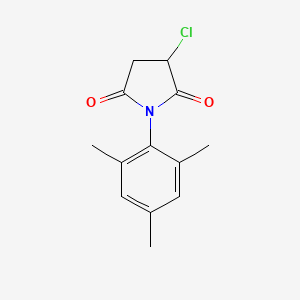 molecular formula C13H14ClNO2 B15420616 3-Chloro-1-(2,4,6-trimethylphenyl)pyrrolidine-2,5-dione CAS No. 116610-42-5