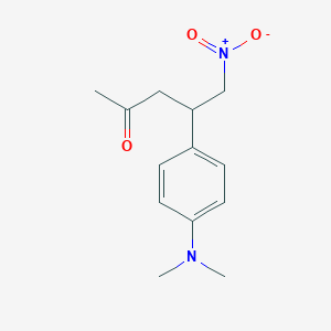 molecular formula C13H18N2O3 B15420649 4-[4-(Dimethylamino)phenyl]-5-nitropentan-2-one CAS No. 113199-55-6