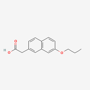 molecular formula C15H16O3 B15420666 2-Naphthaleneacetic acid, 7-propoxy- CAS No. 117356-47-5