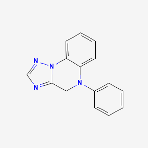 molecular formula C15H12N4 B15420673 5-Phenyl-4,5-dihydro[1,2,4]triazolo[1,5-a]quinoxaline CAS No. 116332-99-1