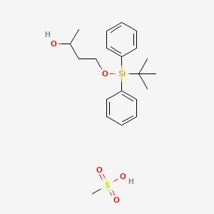 4-[Tert-butyl(diphenyl)silyl]oxybutan-2-ol;methanesulfonic acid