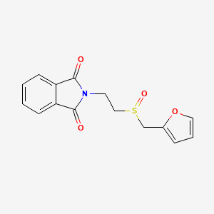 molecular formula C15H13NO4S B15420707 2-(2-((2-Furanylmethyl)sulfinyl)ethyl)-1H-isoindole-1,3(2H)-dione CAS No. 121161-70-4