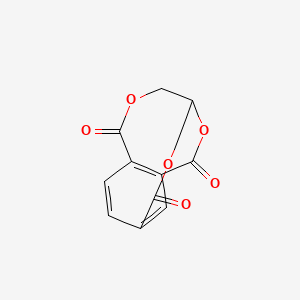 molecular formula C12H8O6 B15420762 6,9,14-Trioxatricyclo[6.4.3.04,11]pentadeca-1(12),2,4(11)-triene-5,10,13-trione CAS No. 112408-92-1