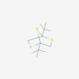 molecular formula C12H22S3 B15420770 1,4-Di-tert-butyl-2,5,7-trithiabicyclo[2.2.1]heptane CAS No. 124782-81-6