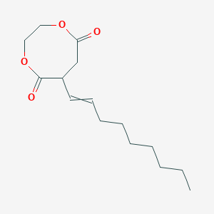 molecular formula C15H24O4 B15420789 6-(Non-1-EN-1-YL)-1,4-dioxocane-5,8-dione CAS No. 119816-34-1