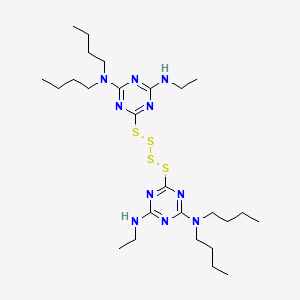 6,6'-(Tetrasulfane-1,4-diyl)bis(N~2~,N~2~-dibutyl-N~4~-ethyl-1,3,5-triazine-2,4-diamine)