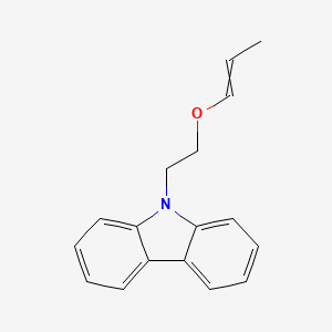 molecular formula C17H17NO B15420811 9-{2-[(Prop-1-en-1-yl)oxy]ethyl}-9H-carbazole CAS No. 111930-69-9