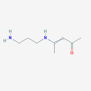 molecular formula C8H16N2O B15420822 4-[(3-Aminopropyl)amino]pent-3-en-2-one CAS No. 118202-81-6