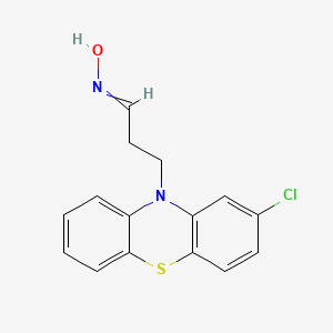 molecular formula C15H13ClN2OS B15420841 N-[3-(2-Chloro-10H-phenothiazin-10-YL)propylidene]hydroxylamine CAS No. 113395-73-6