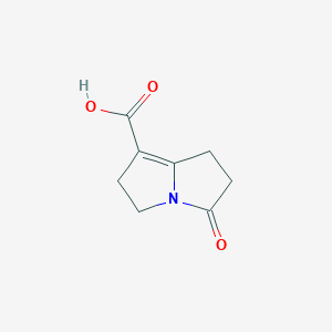 molecular formula C8H9NO3 B15421234 3-Oxo-2,3,5,6-tetrahydro-1H-pyrrolizine-7-carboxylic acid CAS No. 113831-32-6