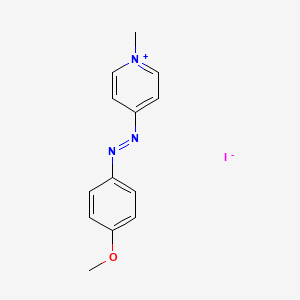 molecular formula C13H14IN3O B15421268 4-[(E)-(4-Methoxyphenyl)diazenyl]-1-methylpyridin-1-ium iodide CAS No. 111317-33-0