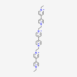 molecular formula C38H42N6+6 B15421270 1,1'-[[4,4'-Bipyridin-1-ium]-1,1'-diyldi(ethane-2,1-diyl)]bis(1'-ethyl-4,4'-bipyridin-1-ium) CAS No. 112831-04-6