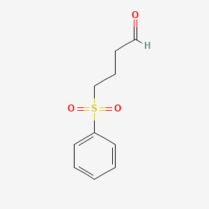 molecular formula C10H12O3S B15421298 Butanal, 4-(phenylsulfonyl)- CAS No. 114092-92-1