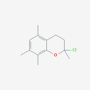 molecular formula C13H17ClO B15421378 2-Chloro-2,5,7,8-tetramethyl-3,4-dihydro-2H-1-benzopyran CAS No. 114341-68-3