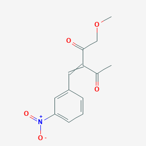 molecular formula C13H13NO5 B15421415 1-Methoxy-3-[(3-nitrophenyl)methylidene]pentane-2,4-dione CAS No. 112772-30-2