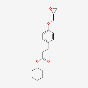 molecular formula C18H24O4 B15421458 Cyclohexyl 3-{4-[(oxiran-2-yl)methoxy]phenyl}propanoate CAS No. 116144-74-2