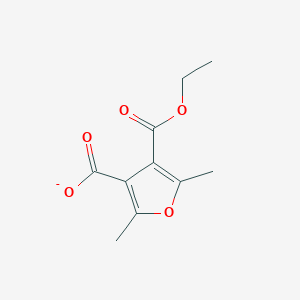 molecular formula C10H11O5- B15421494 4-(Ethoxycarbonyl)-2,5-dimethylfuran-3-carboxylate CAS No. 110252-63-6