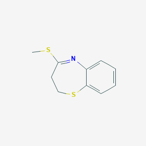 molecular formula C10H11NS2 B15421556 4-(Methylsulfanyl)-2,3-dihydro-1,5-benzothiazepine CAS No. 118971-06-5