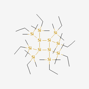 molecular formula C32H88Si12 B15421559 Octakis[ethyl(dimethyl)silyl]tetrasiletane CAS No. 110209-62-6