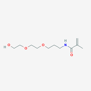 molecular formula C11H21NO4 B15421566 N-{3-[2-(2-Hydroxyethoxy)ethoxy]propyl}-2-methylprop-2-enamide CAS No. 113953-93-8