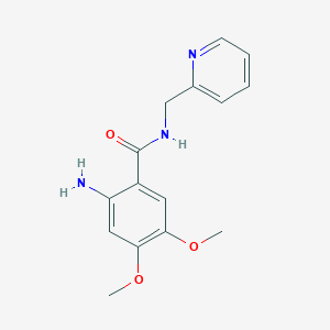 molecular formula C15H17N3O3 B15421729 2-Amino-4,5-dimethoxy-N-[(pyridin-2-yl)methyl]benzamide CAS No. 114499-68-2