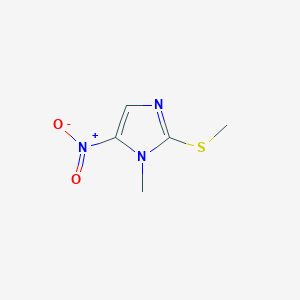molecular formula C5H7N3O2S B154221 1-甲基-2-(甲硫基)-5-硝基-1H-咪唑 CAS No. 1615-41-4
