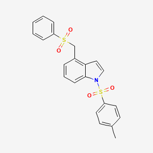 4-[(Benzenesulfonyl)methyl]-1-(4-methylbenzene-1-sulfonyl)-1H-indole