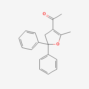 Ethanone, 1-(4,5-dihydro-2-methyl-5,5-diphenyl-3-furanyl)-