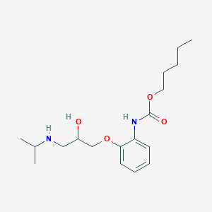 Carbamic acid, (2-(2-hydroxy-3-((1-methylethyl)amino)propoxy)phenyl)-, pentyl ester