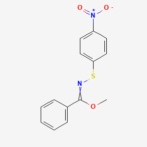 Benzenecarboximidic acid, N-[(4-nitrophenyl)thio]-, methyl ester