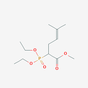 molecular formula C12H23O5P B15424867 Methyl 2-(diethoxyphosphoryl)-5-methylhex-4-enoate CAS No. 105677-43-8