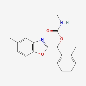 (5-Methyl-1,3-benzoxazol-2-yl)(2-methylphenyl)methyl N-methylcarbamate