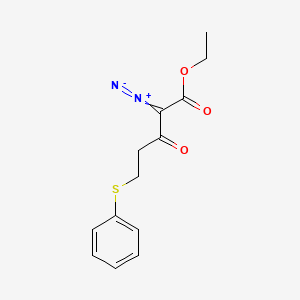 2-Diazonio-1-ethoxy-1-oxo-5-(phenylsulfanyl)pent-2-en-3-olate