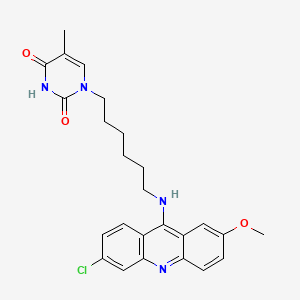 2,4(1H,3H)-Pyrimidinedione, 1-(6-((6-chloro-2-methoxy-9-acridinyl)amino)hexyl)-5-methyl-