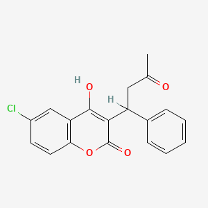 molecular formula C19H15ClO4 B15425077 6-Chloro-2-hydroxy-3-(3-oxo-1-phenylbutyl)chromen-4-one CAS No. 100037-68-1