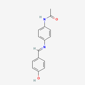 molecular formula C15H14N2O2 B15425107 Acetamide, N-[4-[[(4-hydroxyphenyl)methylene]amino]phenyl]- CAS No. 103912-30-7