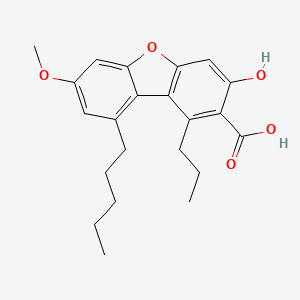 3-Hydroxy-7-methoxy-9-pentyl-1-propyldibenzo[b,d]furan-2-carboxylic acid