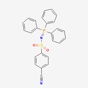 4-Cyano-N-(triphenyl-lambda~5~-phosphanylidene)benzene-1-sulfonamide