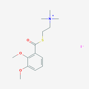 2-[(2,3-Dimethoxybenzoyl)sulfanyl]-N,N,N-trimethylethan-1-aminium iodide