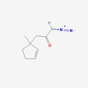 1-Diazonio-3-(1-methylcyclopent-2-en-1-yl)prop-1-en-2-olate