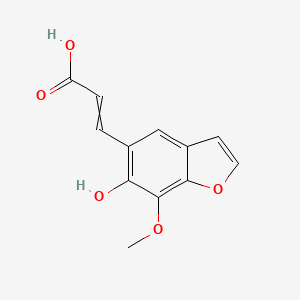 3-(6-Hydroxy-7-methoxy-1-benzofuran-5-yl)prop-2-enoic acid