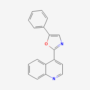 Quinoline, 4-(5-phenyl-2-oxazolyl)-