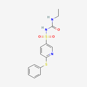 N-(Ethylcarbamoyl)-6-(phenylsulfanyl)pyridine-3-sulfonamide